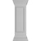 Ekena Millwork 12"W x 40"H Straight Newel Post with Panel, Peaked Capital & Base Trim (Installation kit included) NWL12X40SPP0B0 - alternate 2